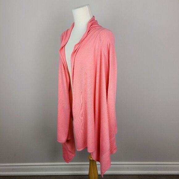 𝅺guess by Marciano Coral Waterfall Open Front High Low Cardigan Sweater XS - Picture 5 of 15